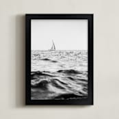 "Diverge" - Art Print in Black and White by Jessica C Nugent - Framed