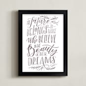 "The Beauty of Dreams" - Art Print in Mushroom by Grace Kreinbrink - Framed