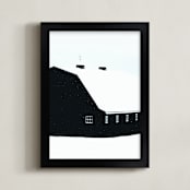 "River Stix" - Art Print in Snow by Robin Ott - Framed