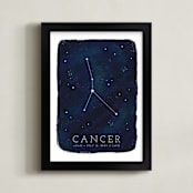 "Zodiac Constellation Cancer" - Personalized Art Print in Galaxy by Ashley Presutti Beasley - Framed