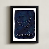 "Zodiac Constellation Capricorn" - Personalized Art Print in Galaxy by Ashley Presutti Beasley - Framed