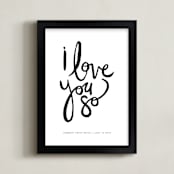 "I Love You So" - Personalized Art Print in OTC by Kelly Ventura - Framed