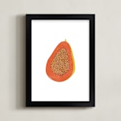 "Papaya" - Art Print in Papaya by Anupama - Framed