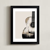 "Acoustic" - Art Print in Gritty Gold by Char-Lynn Griffiths - Framed