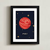 "Solar System VI (Mars)" - Art Print in Night by Elly - Framed