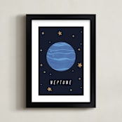 "Solar System V (Neptune)" - Art Print in Night by Elly - Framed