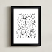 "I Want A Million Pets II" - Art Print in Galaxy by Lucrecia Caporale - Framed