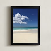 "Splashing Blue & White" - Art Print in Turquoise Blue by Carole Crohan - CaroleeXpressions - Framed
