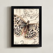 "Sepia Butterfly I" - Art Print in Sepia Tones by Stephanie Toral - Framed