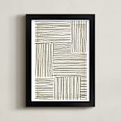 "Sketchy Lines" - Art Print in Black by Katie Zimpel - Framed