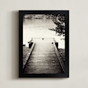 "The Dock" - Art Print in Black and White by Sara Heilwagen - Framed