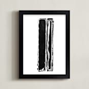 "Make Mine a Double" - Art Print in Charcoal by Stephanie Nowotarski - Framed