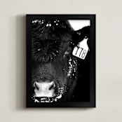 "Not Just A Number" - Art Print in Deep Black by Leslie Le Coq - Framed
