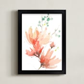 "Blush Blossoms" - Art Print in Blush by Kelly Ventura - Framed