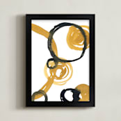 "Brass is the New Black" - Art Print in Black + Gold by Kinga Subject - Framed