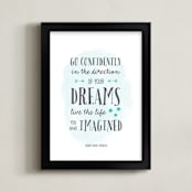 "Go Confidently" - Art Print in Teal by Sandra Picco Design - Framed