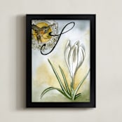 "Spring II" - Art Print in Pale Blue by Stephanie Toral - Framed