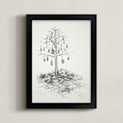 "Time Capsule" - Art Print in Glass Blue by Cynthia Oswald - Framed