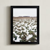 "Breaking Winter" - Art Print in cool color by Kamala Nahas - Framed