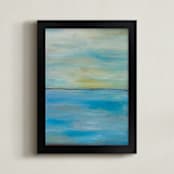 "Seaworthy Study" - Art Print in Ocean Blue by Kelli Kunkle-Day - Framed