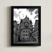 "Castle of Germany" - Art Print in Rich Black by Hannah Graham - Framed