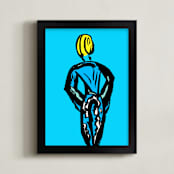 "Fashion Week" - Art Print in Tiffany Blue by Stuart Heir - Framed