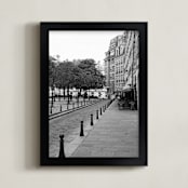 "Place Dauphine " - Art Print in Grey by Caroline Mint - Framed