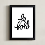 "Bold Words" - Art Print in Black by Sandra Picco Design - Framed