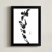 "Black Blaze" - Art Print in Black by Misty Hughes - Framed