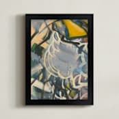 "The Definition of Series 1" - Art Print in Beautiful Blue by Angela Simeone - Framed