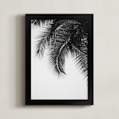 "Night in the Tropics" - Art Print in black and white by Ann Hudec - Framed