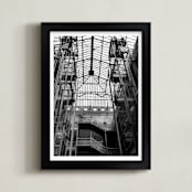 "Bradbury Building" - Art Print in Black and White by Jennifer Morehead - Framed
