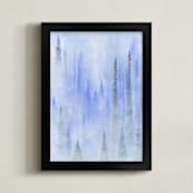 "Dream Wood" - Art Print in Dream Blue by Emily Magone - Framed