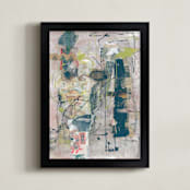 "Laramie" - Art Print in Warm Gray by Misty Hughes - Framed