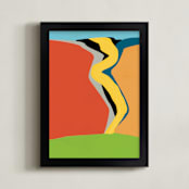 "Aspens" - Art Print in Red Hills by Gaucho Works - Framed