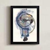 "Beautiful Sorta" - Art Print in Grey by Misty Hughes - Framed