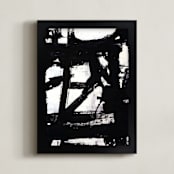 "Not Always Black + White" - Art Print in Black and White by Ilana Greenberg - Framed