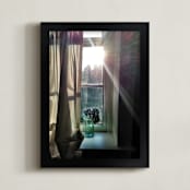 "Burgeon" - Art Print in Beige by Misty Hughes - Framed