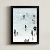 "Melancolia2" - Art Print in Grey blue by Lulaloo - Framed
