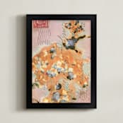 "Last Letter" - Art Print in tangerine orange by raven erebus - Framed