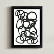 "Phosphenes 3" - Art Print in Char by Stephanie Nowotarski - Framed