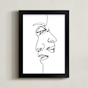 "point of view" - Art Print in charcoal black by R studio - Framed