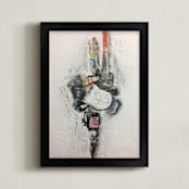 "Autumn Link" - Art Print in White by Misty Hughes - Framed