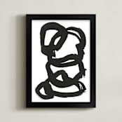 "Phosphenes 1" - Art Print in Charcoal by Stephanie Nowotarski - Framed