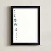 "Phase" - Art Print in Moon Grey by Emily Magone - Framed