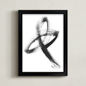 "Ankh" - Art Print in Black by Misty Hughes - Framed