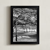 "Park Dreams" - Art Print in Black and White by Mark Kirby - Framed