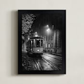 "Waiting For Ghosts" - Art Print in Foggy Black by Mark Kirby - Framed