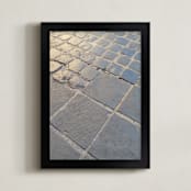 "Room For Squares" - Art Print in Slate Grey by Salina Mack - Framed