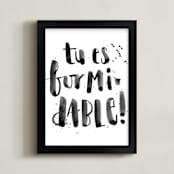 "Formidable" - Art Print in Black and white by Lulaloo - Framed